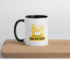 Tasse mit farbiger Innenseite "go hard or go home"